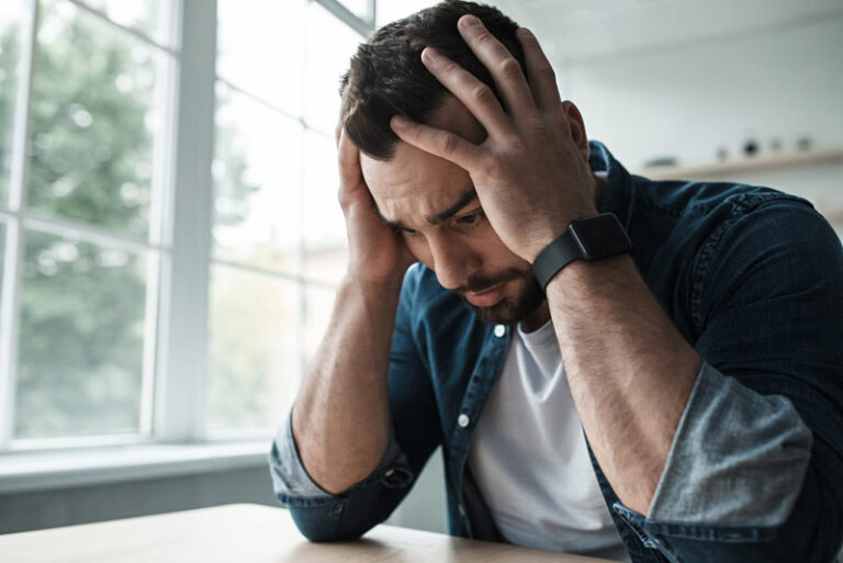 man stressed about OCD and anxiety in NWA